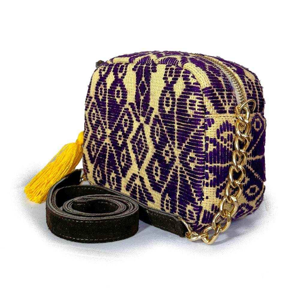 Bolsa Bordado a mano "Maribel" – Morado – Raízal