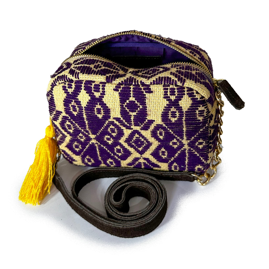 Bolsa Bordado a mano "Maribel" – Morado – Raízal