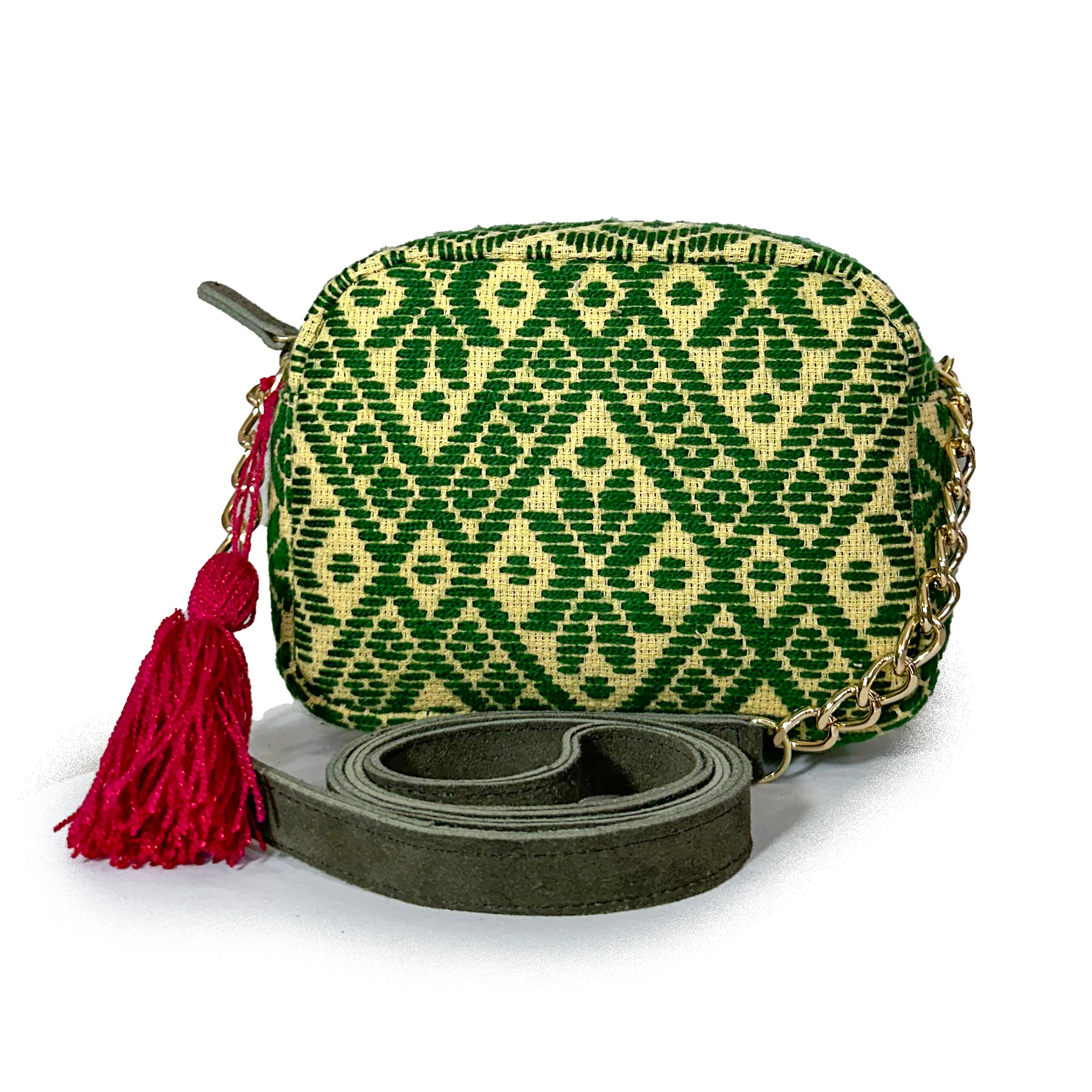 Bolsa Bordado a mano "Maribel" – Verde – Raízal
