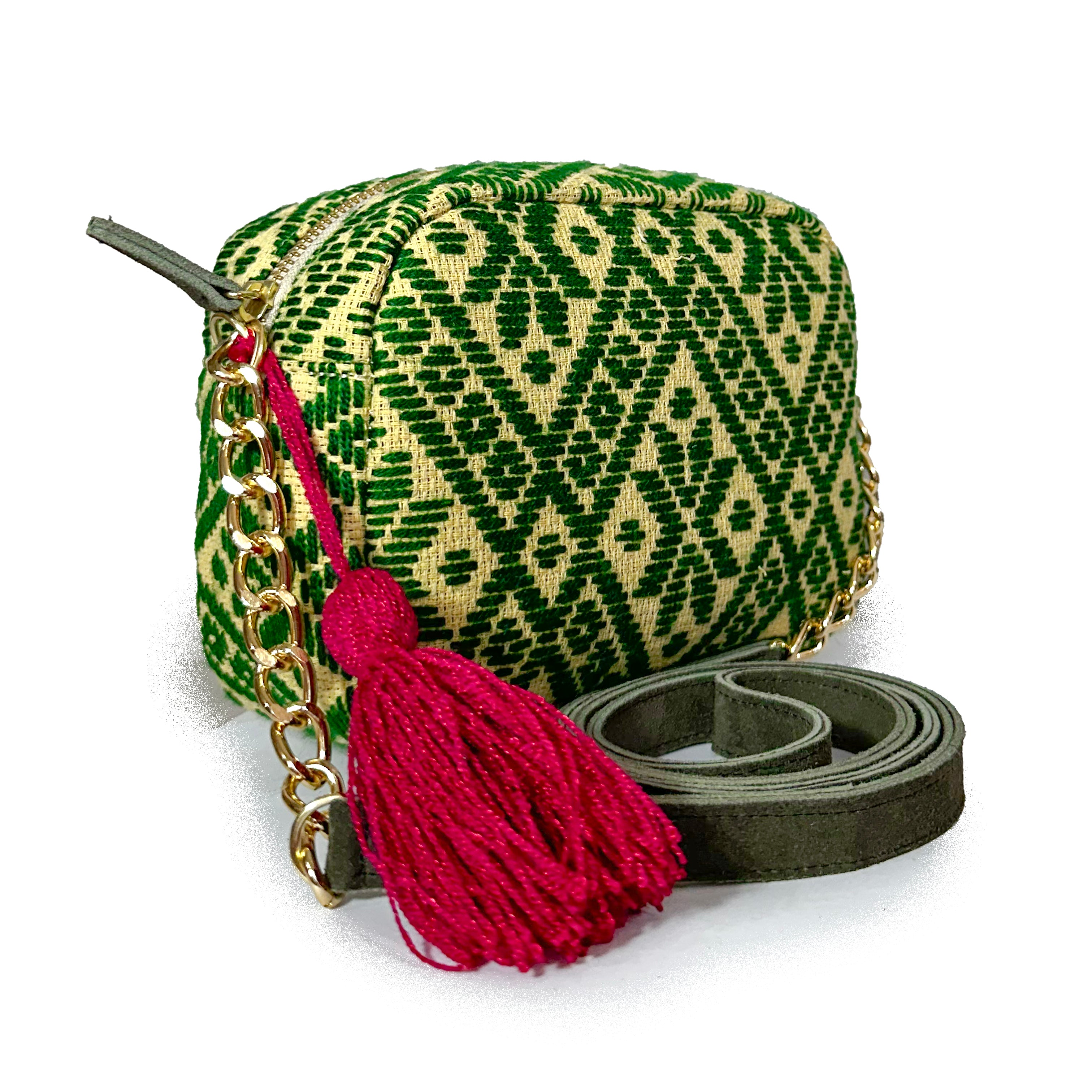Bolsa Bordado a mano "Maribel" – Verde – Raízal
