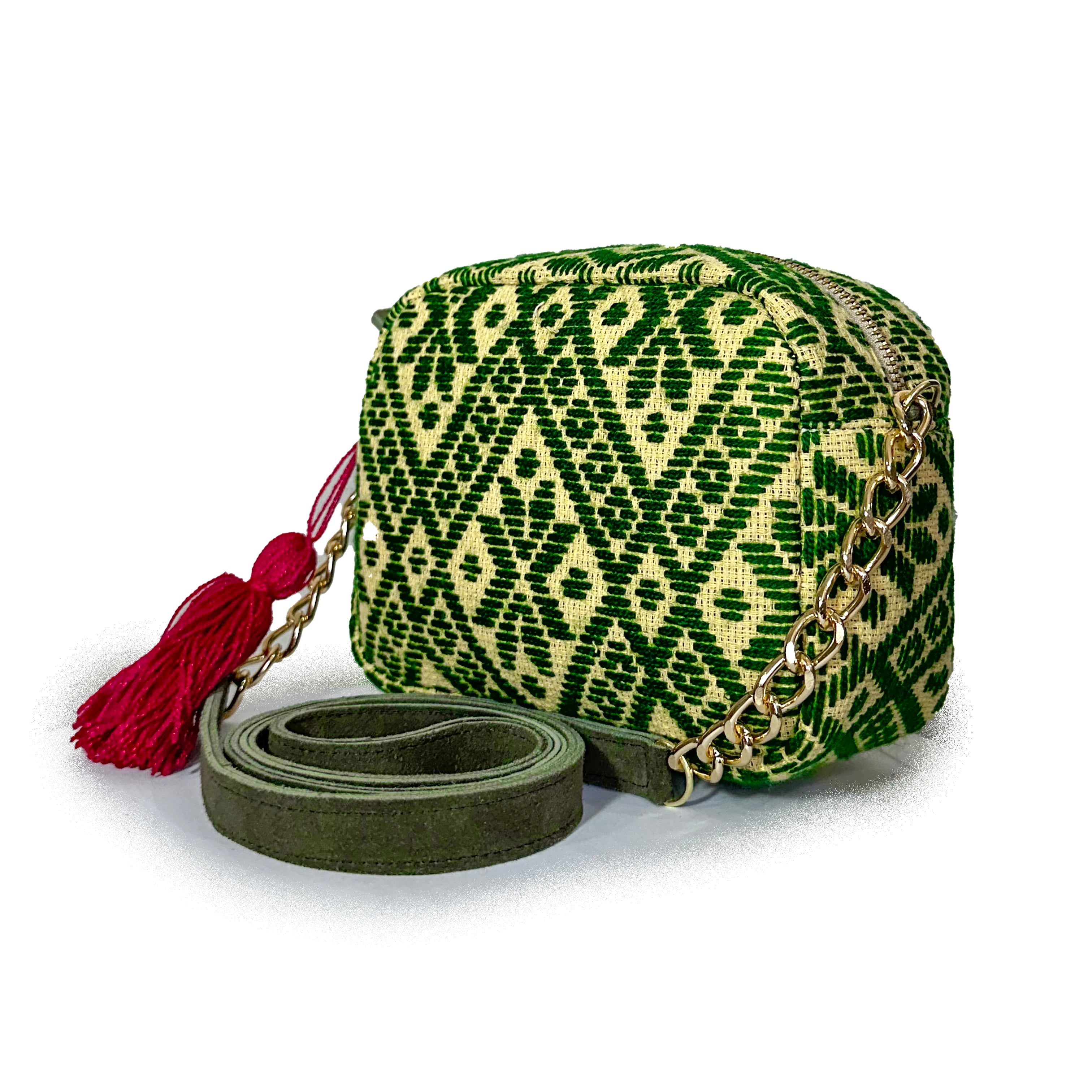 Bolsa Bordado a mano "Maribel" – Verde – Raízal