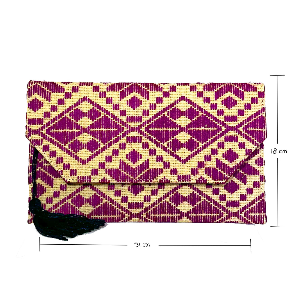 Bolsa Bordado a mano "Juana" – Morada – Raízal