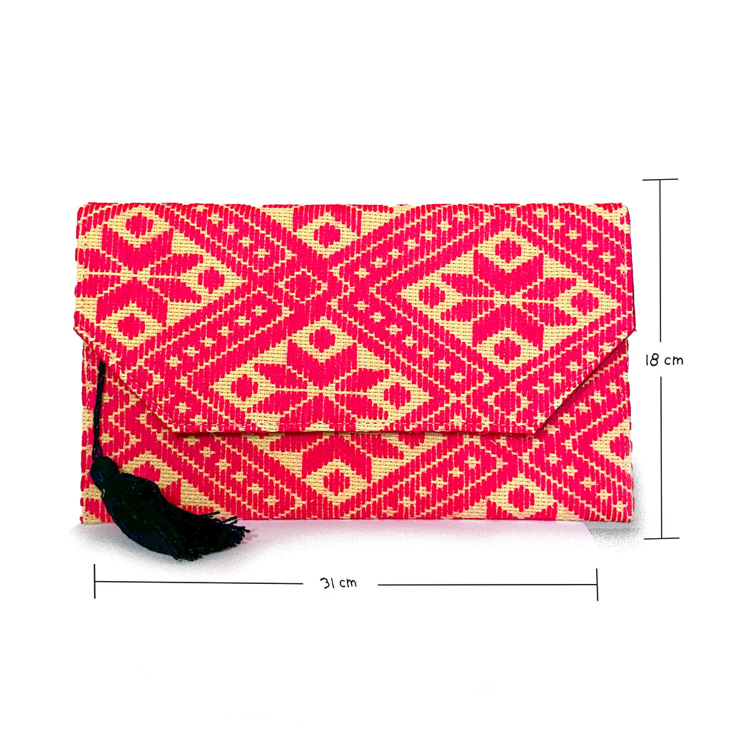 Bolsa Bordado a mano "Juana" – Rosa – Raízal