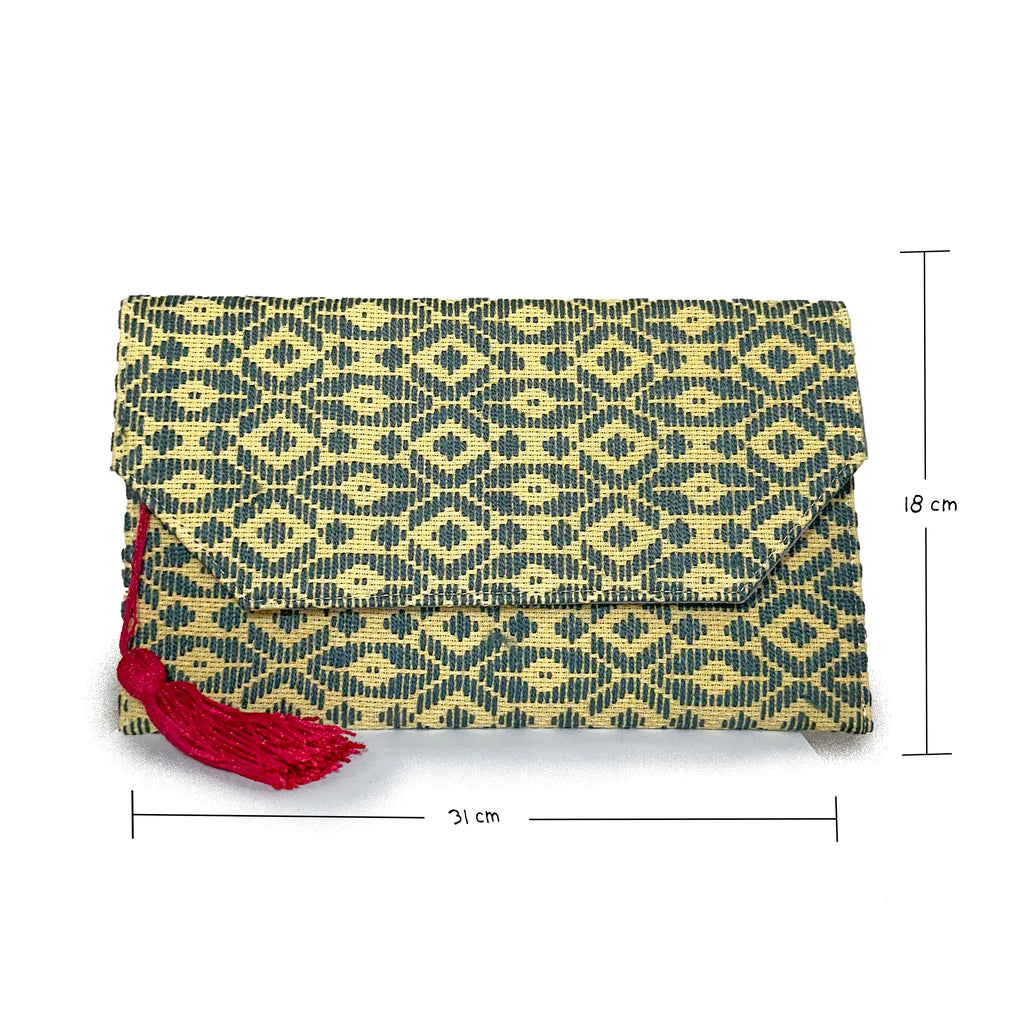 Bolsa Bordado a mano "Juana" – Gris – Raízal