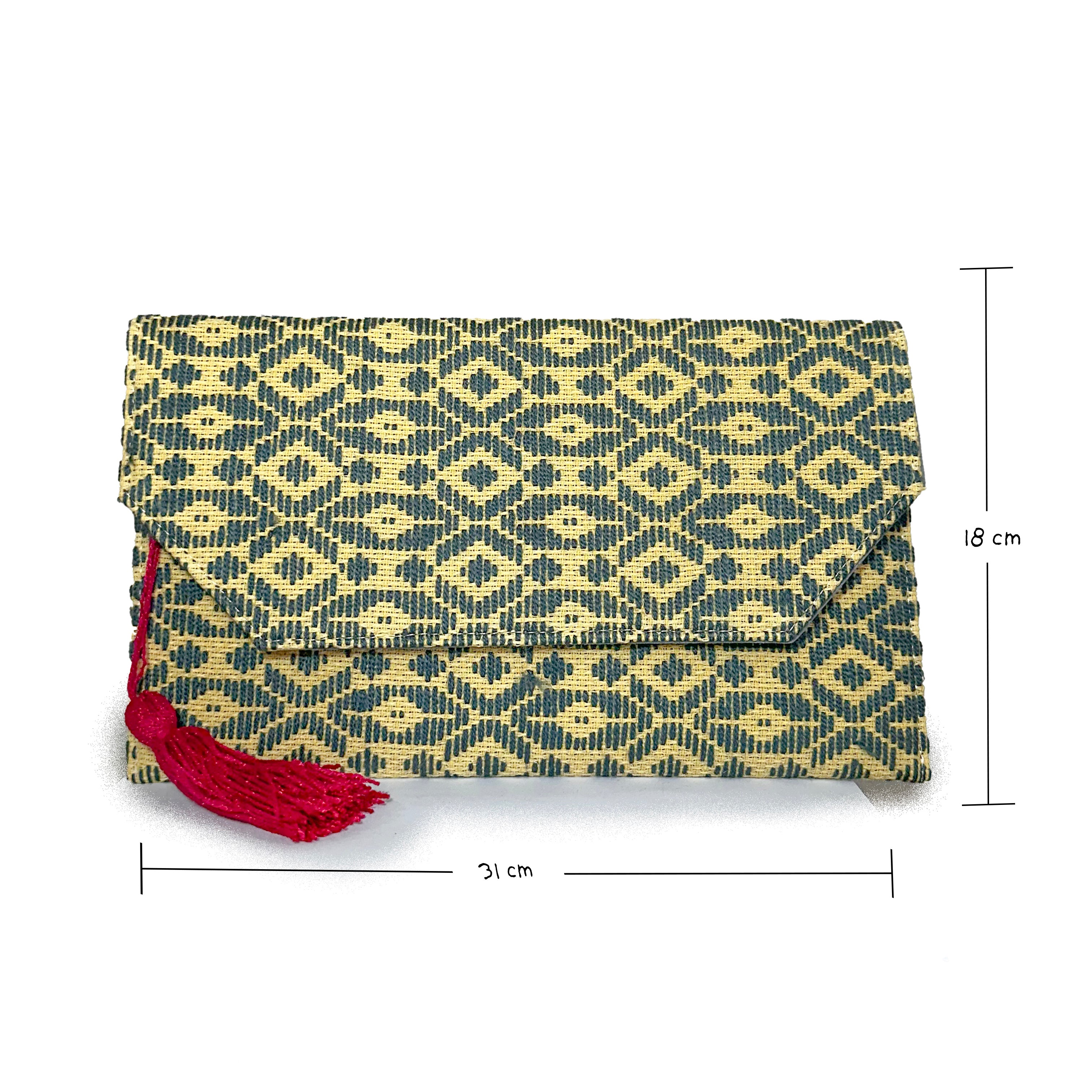Bolsa Bordado a mano "Juana" – Gris – Raízal