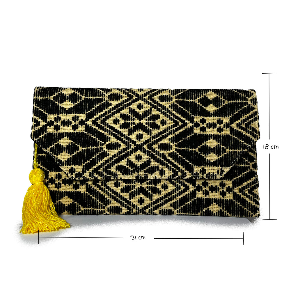 Bolsa Bordado a mano "Juana" – Negro – Raízal