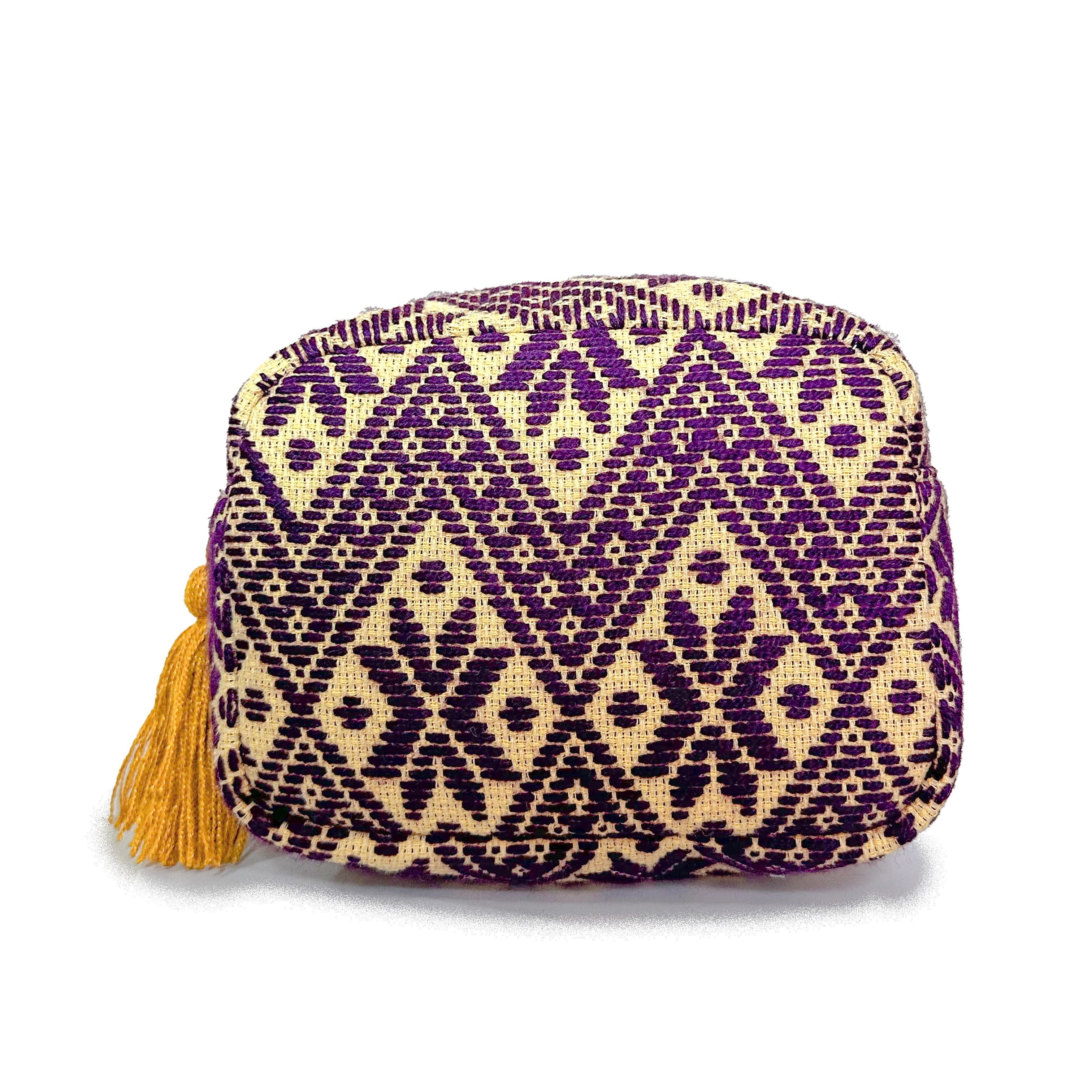 Cosmetiquera Bordado a mano "Rosalía" – Morado – Raízal