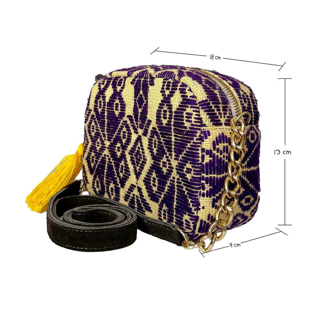 Bolsa Bordado a mano "Maribel" – Morado – Raízal