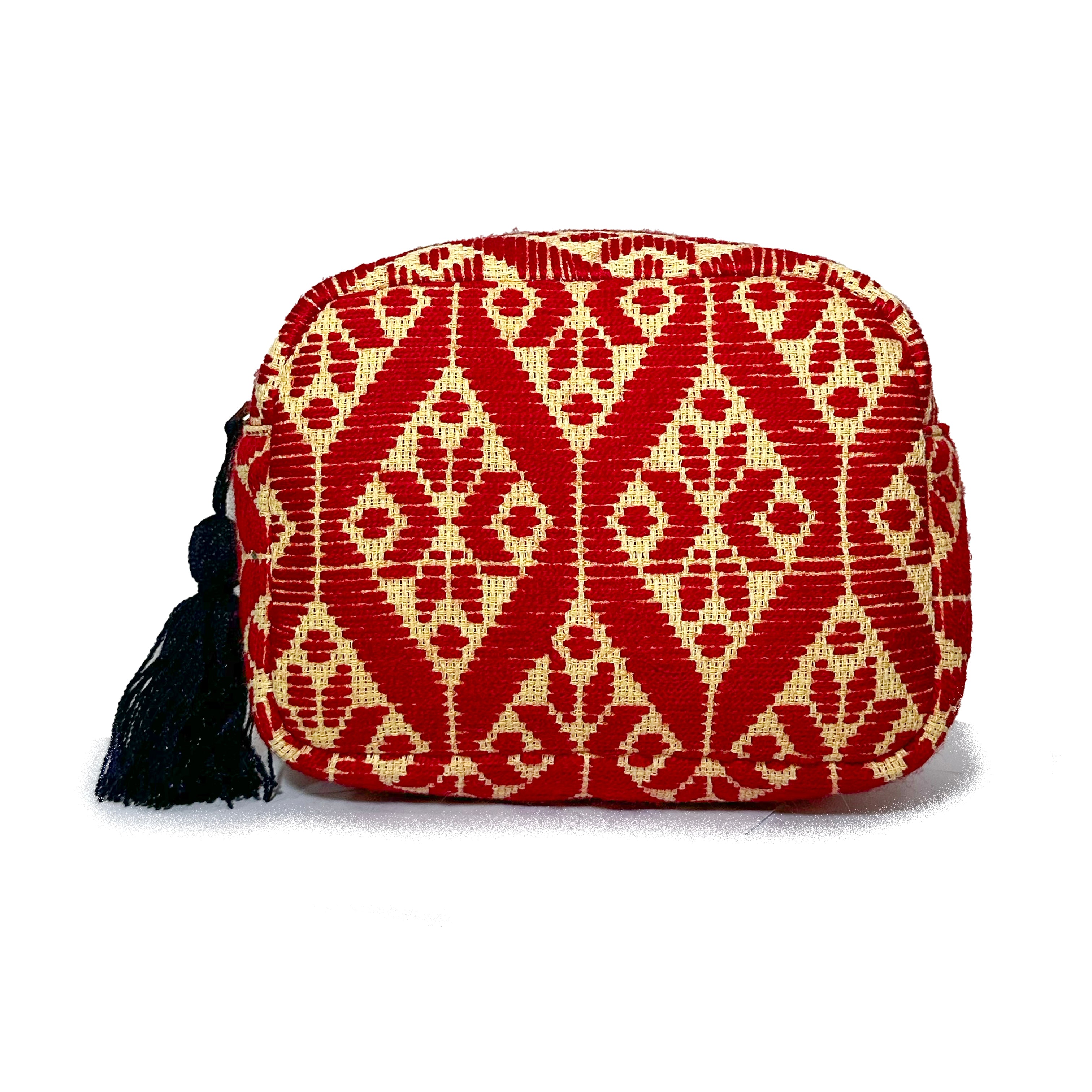 Cosmetiquera Bordado a mano "Rosalía" – Rojo – Raízal