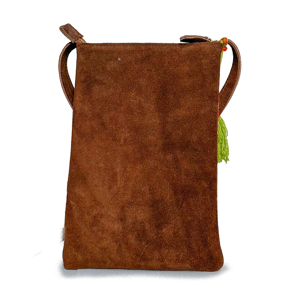 Crossbody Bordado a Mano "Angélica" – Naranja – Raízal