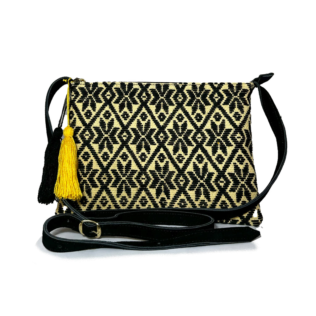 Crossbody Bordado a Mano "Vicenta" – Negro – Raízal