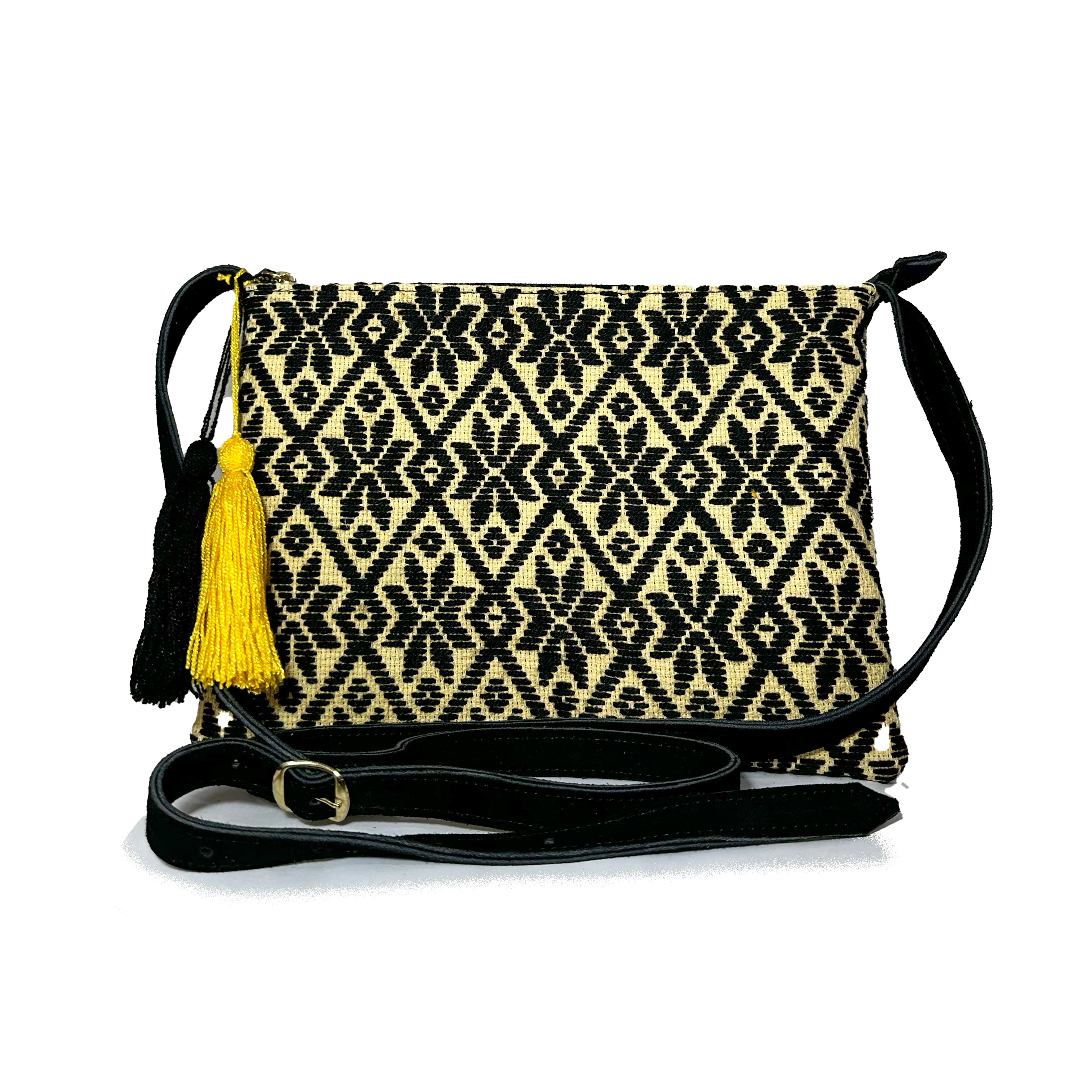 Crossbody Bordado a Mano "Vicenta" – Negro – Raízal