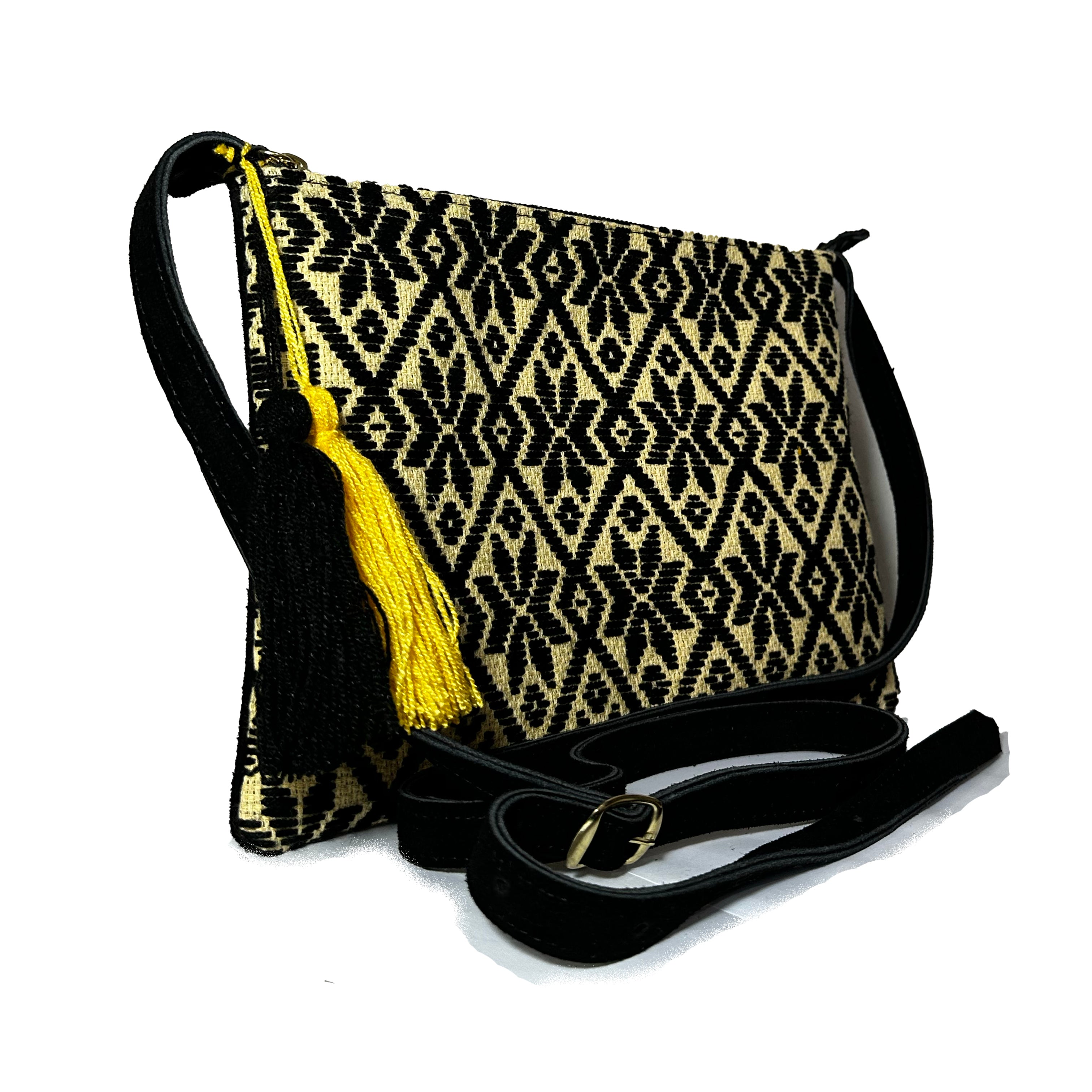 Crossbody Bordado a Mano "Vicenta" – Negro – Raízal