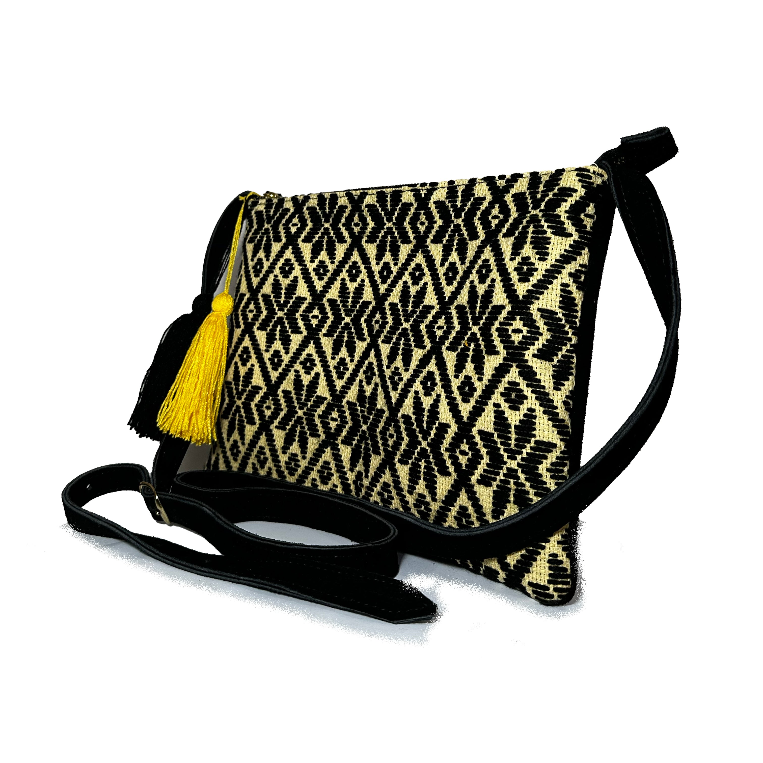 Crossbody Bordado a Mano "Vicenta" – Negro – Raízal