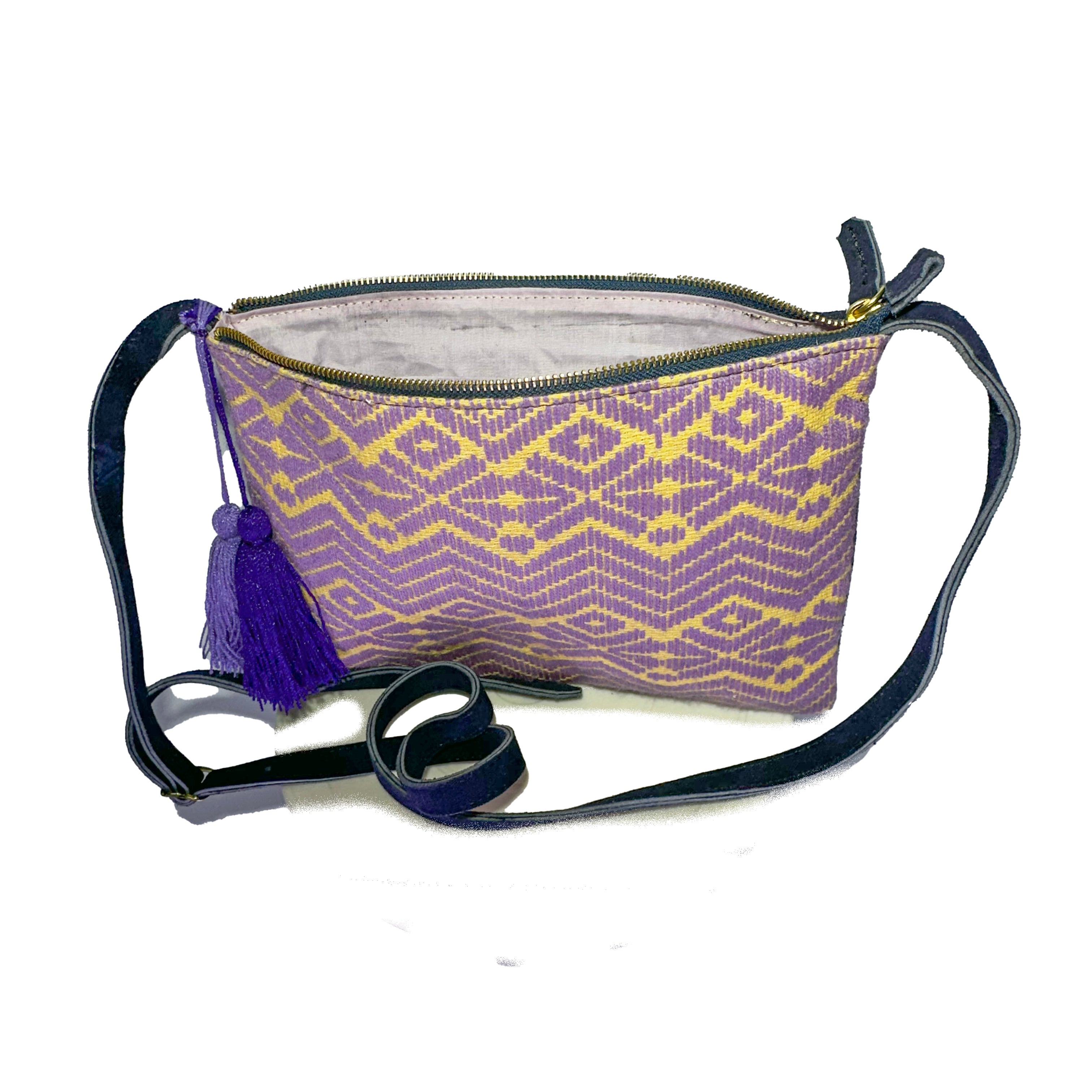 Crossbody Bordado a Mano "Vicenta" – Lila – Raízal